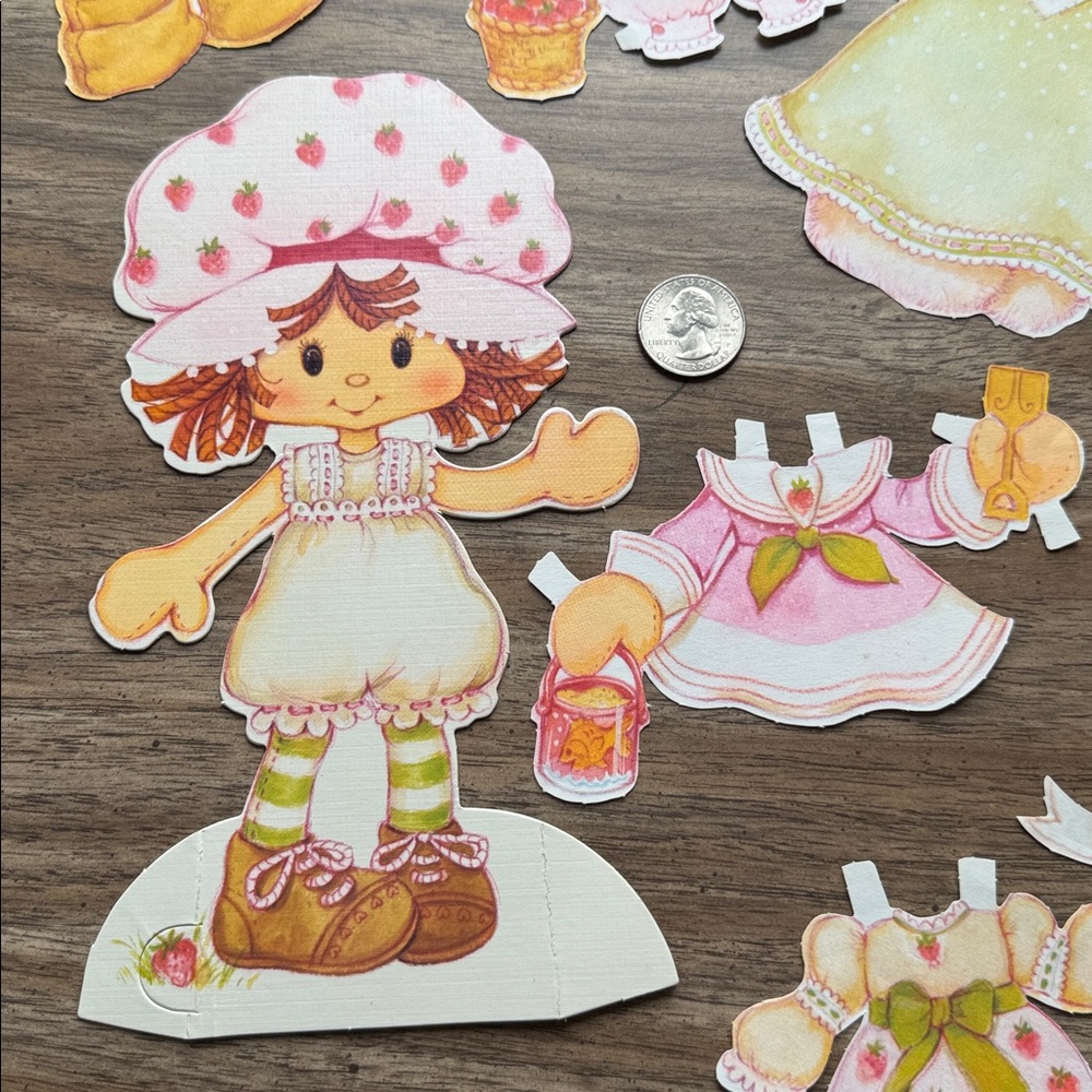 Strawberry Shortcake Vintage Paper Doll Set
